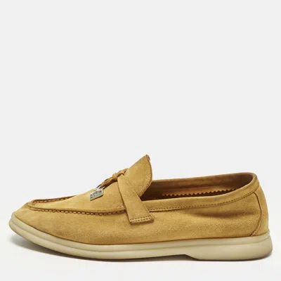 Pre-owned Loro Piana Summer Charms Walk Size 36.5 Brown Suede Loafers