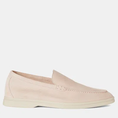 Pre-owned Loro Piana Summer Walk 39 Light Petal Suede Loafer In Pink