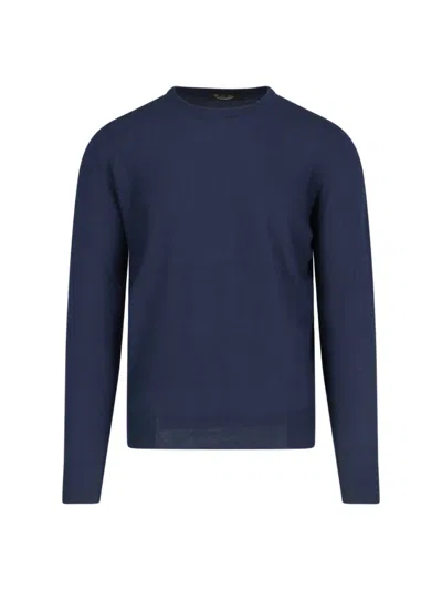 LORO PIANA LORO PIANA "SUPERLIGHT" SWEATER, IN BLUE CASHMERE
