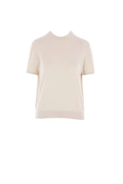 Loro Piana Ribbed-neck T-shirt In Neutral