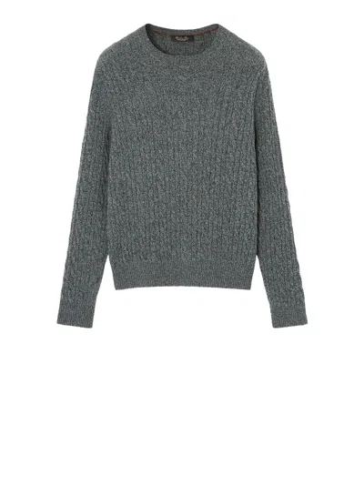 Loro Piana Treccia Crewneck In Gray