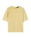 Loro Piana T-shirt With Round Neck In Yellow