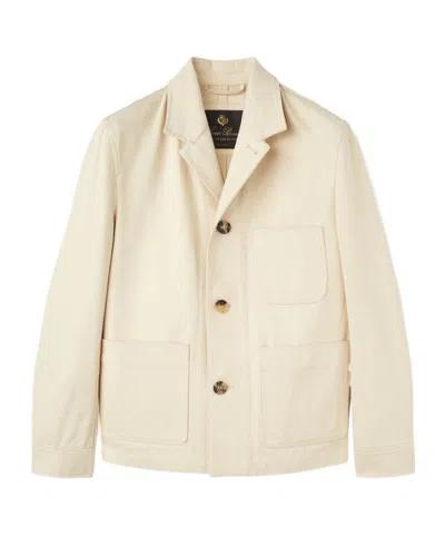 Loro Piana Taishi Button-up Jacket In Nude