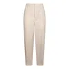 Loro Piana Tweed Straight-leg Trousers In Creamy Seashell
