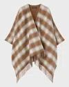 Loro Piana Tartan Cashmere-wool Fringe Poncho