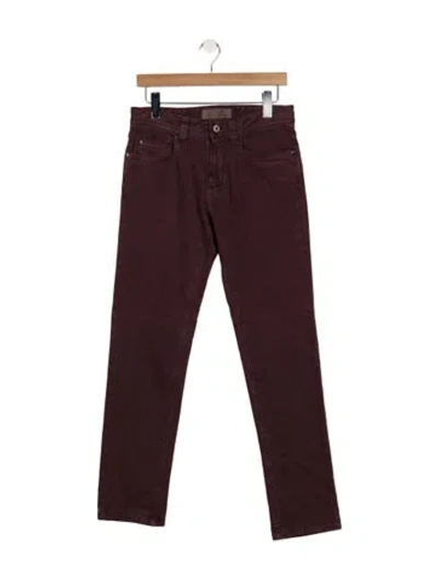 Pre-owned Loro Piana Tasche Straight-leg Jeans In Purple