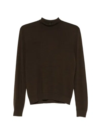 Loro Piana Tasmanian Turtleneck Sweater In Brown