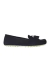Loro Piana Suede Tassel Moccasin Loafers In Black