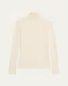 Loro Piana Taupo Ribbed Wool Turtleneck In 1000 White