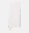 Loro Piana Tazawa Rib Asymmetric Midi Skirt In White