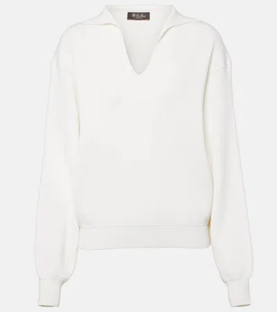 LORO PIANA TAZAWA COTTON POLO SWEATER