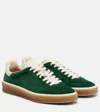 Loro Piana Tennis Walk Suede Sneakers In Green