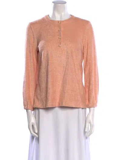 Pre-owned Loro Piana Terry Linen Blouse In Pink