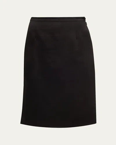 Loro Piana Tessa Wool-silk Skirt In Black