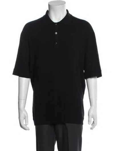 Pre-owned Loro Piana The Gift Of Kings Sakai Virgin Wool Polo Sweater In Black
