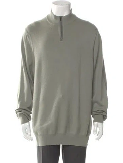 Pre-owned Loro Piana The Gift Of Kings Virgin Wool Polo Sweater In Gray