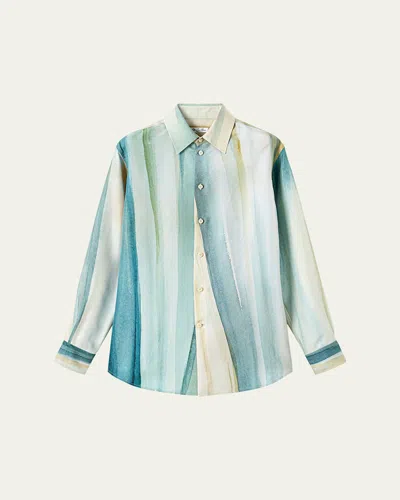 Loro Piana Thea Abstract-print Silk Button-down Shirt In Multi