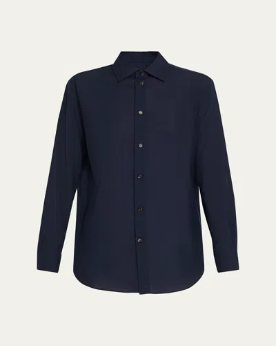 Loro Piana Thea Button-down Wool Shirt In Multi