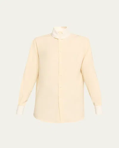 Loro Piana Thea Dylan-collar Silk Shirt In Multi
