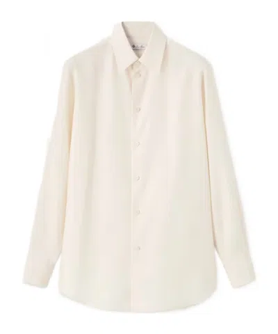 Loro Piana Thea Shirt In Gardenia Ice