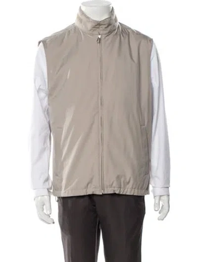 Pre-owned Loro Piana Three Layer Fabric Storm System Vest In Neutral