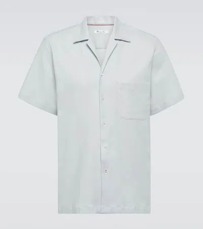 Loro Piana Tindaro Cotton Shirt In Blue