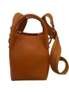 Loro Piana Bale Micro Rounded Leather Top-handle Bag In Brown