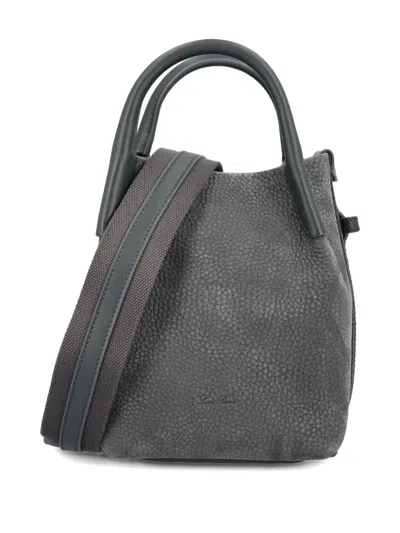 Loro Piana Top Handle Tote Bag In Gray