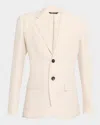 Loro Piana Torino Antigua Linen-silk Single-breasted Jacket