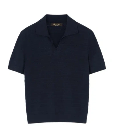Loro Piana Touch Royal Lightness Polo Shirt In Blue