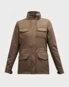 Loro Piana Traveler Windmate Stretch Storm System Jacket In Brown