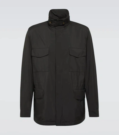 Loro Piana Traveller Cashmere-lined Windmate Jacket In Black