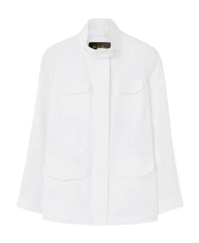 Loro Piana Traveller Casual Jacket In Bright White