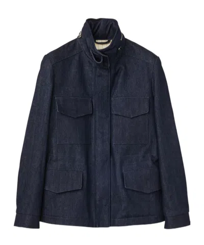 Loro Piana Traveller Denim Coat In Black