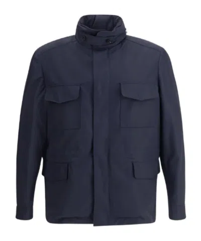 Loro Piana Traveller Field Jacket In Blue