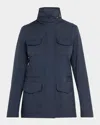 Loro Piana Traveller Lady Field Jacket In Blue