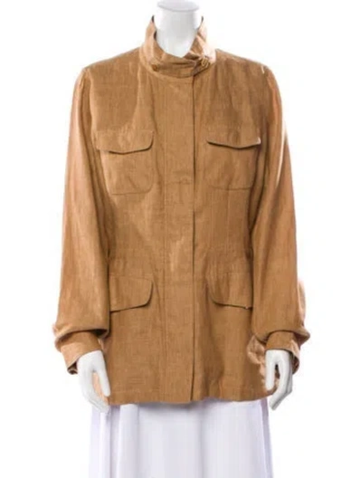 Pre-owned Loro Piana Traveller Linen Coat In Neutral