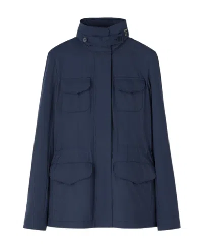 Loro Piana Zipped Fitted Jacket In Blue
