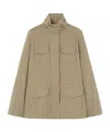 Loro Piana Casual Jacket With Adjustable Waist And Front Pockets In Neutral