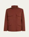 Loro Piana Traveller Mini Field Jacket In P0b2 Sanguine Pencil