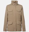 Loro Piana Casual Jacket With Adjustable Waist And Front Pockets In Neutral