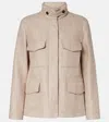 Loro Piana Traveller Mini Linen And Cotton Jacket In Brown