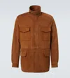 Loro Piana Traveller Suede Jacket In Brown
