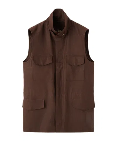 Loro Piana Traveller Vest In Brown