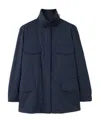 Loro Piana Traveller Windmate Stand-neck Casual Jacket In Navy Blue