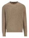 Loro Piana Treccia Cable-knit Sweater In Neutral