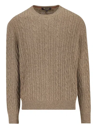 Loro Piana Treccia Cable-knit Sweater In Neutral