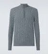 Loro Piana Cashmere Cable-knit Sweater In Blue