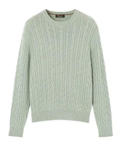 Loro Piana Treccia Crewneck In Green