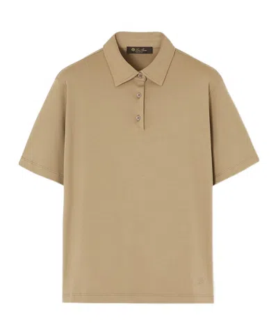 Loro Piana Tremezzo Polo Shirt In Quartz Beige